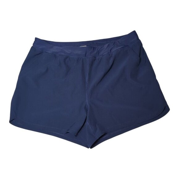 Lands End Board Shorts Women's Plus Size 5" Swim Bottom Pool Beach Navy Blue 24W - Picture 1 of 13